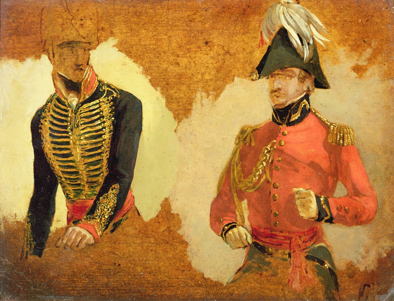 Studier av Royal Horse Artillery Uniform, og av en A.D.C. til øverstkommanderende: en studie for 