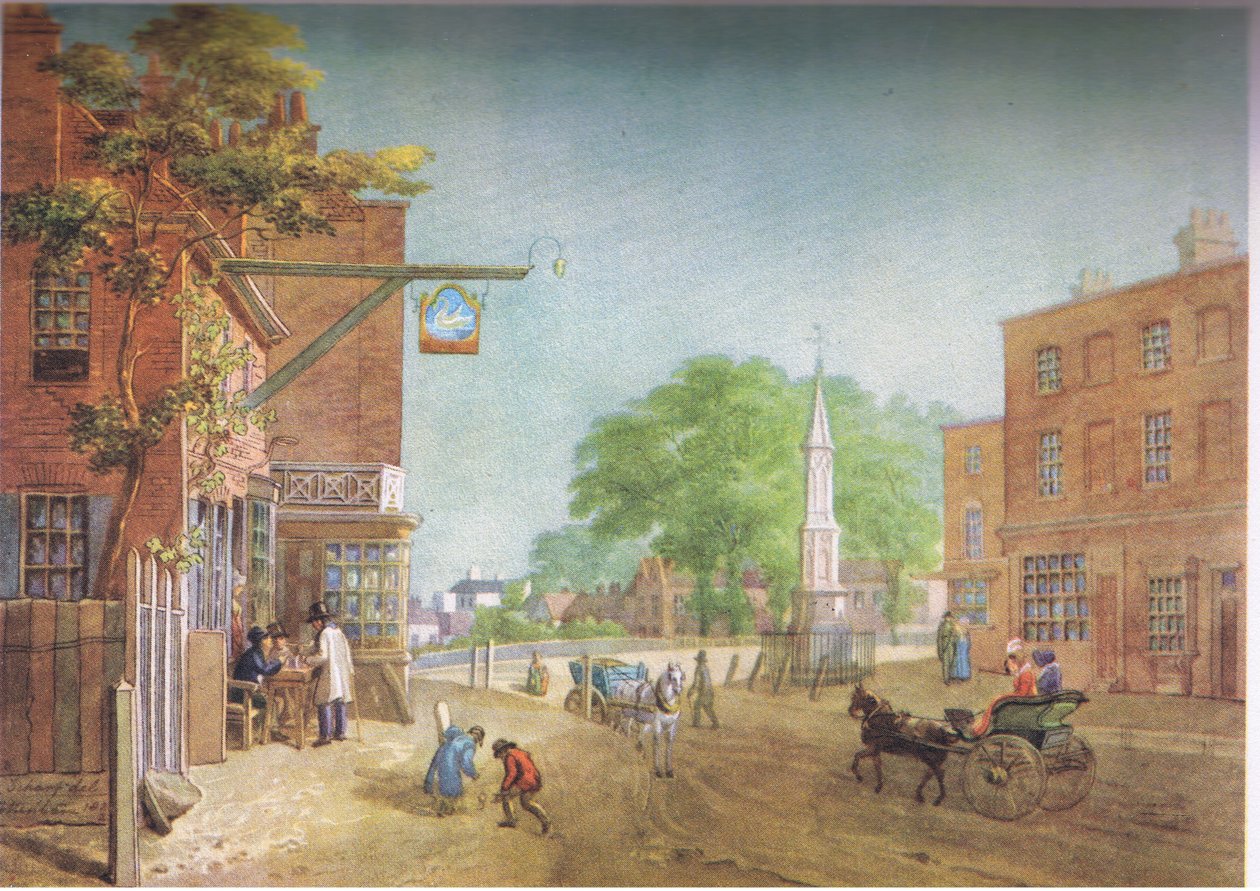 Tottenham Village i 1822 av George Junior Scharf