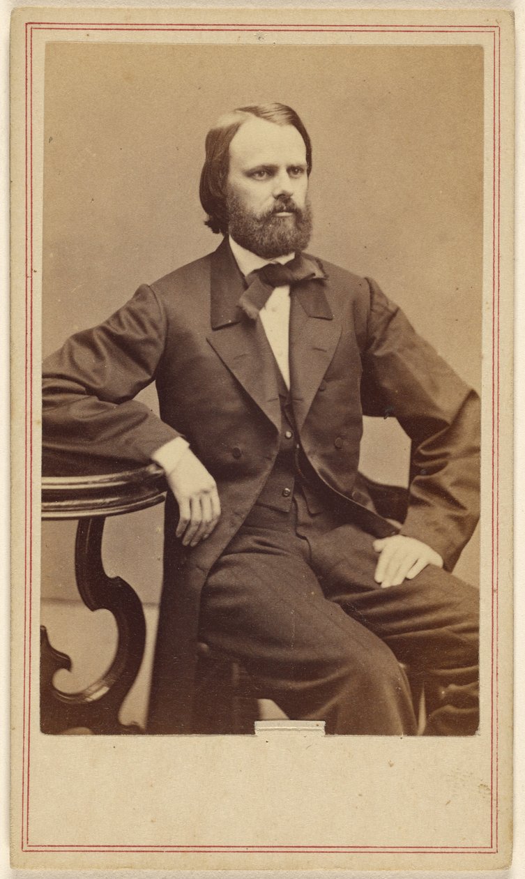 [Uidentifisert sittende mann med fullt skjegg] av George Kendall Warren