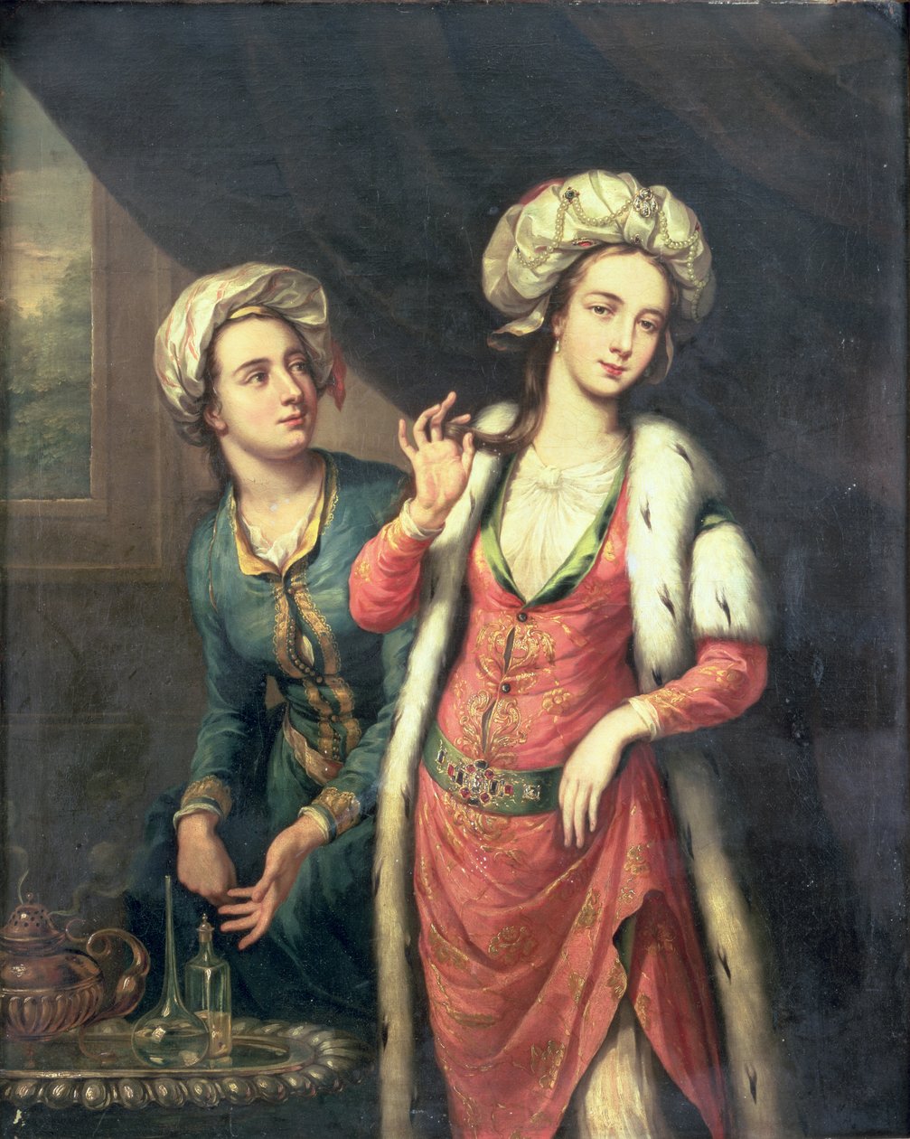 Portrett av en dame som antas å være Lady Mary Wortley Montagu av George Knapton
