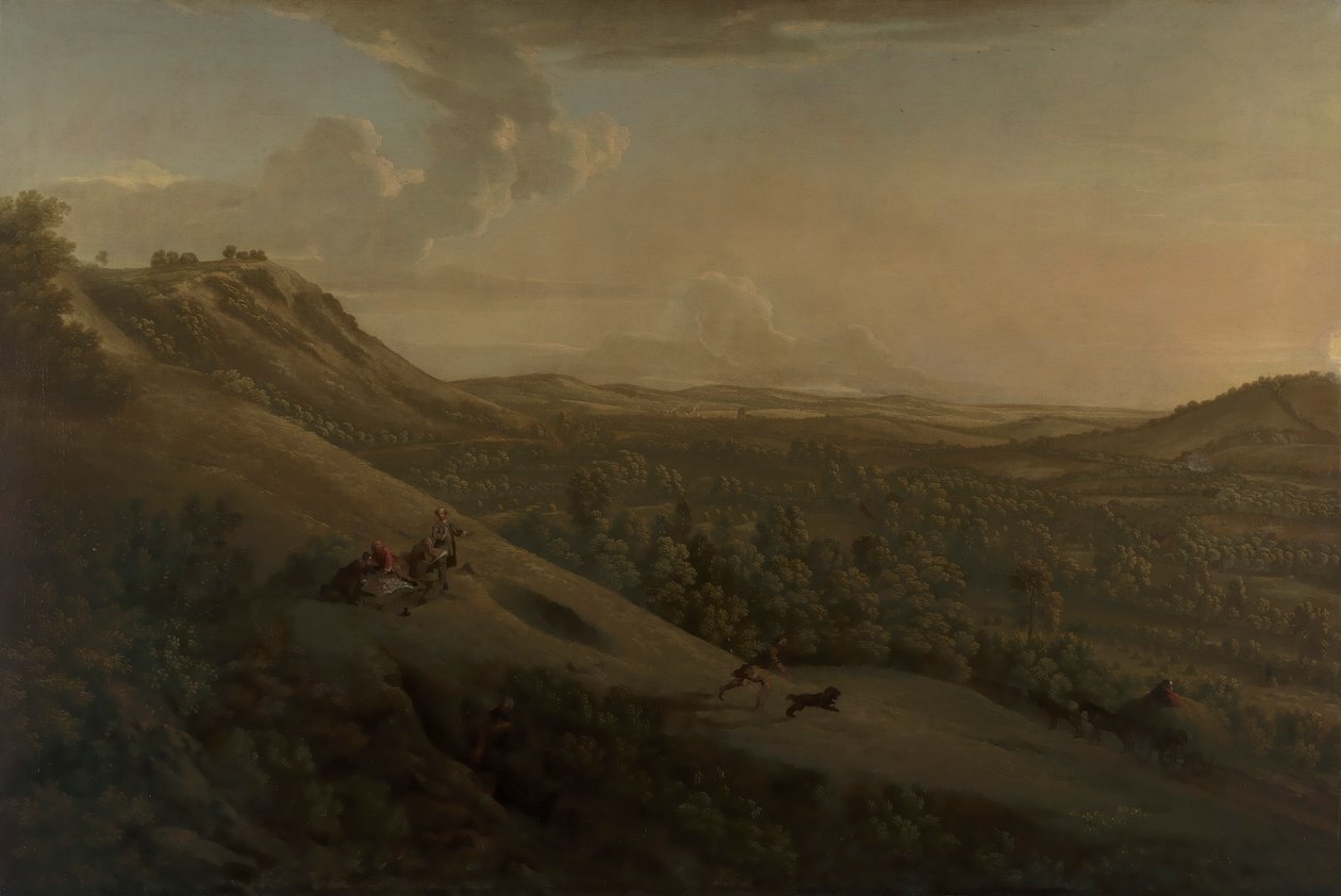 Box Hill, Surrey, med Dorking i det fjerne av George Lambert