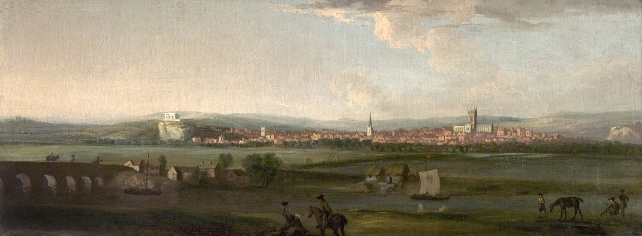 Nottinghamshire fra sør av George Lambert