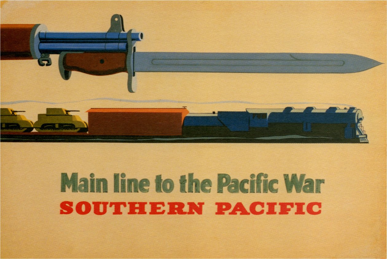 Hovedlinjen til Stillehavskrigen. Southern Pacific Railroad, 1945 av George Lerner and Lyman Power