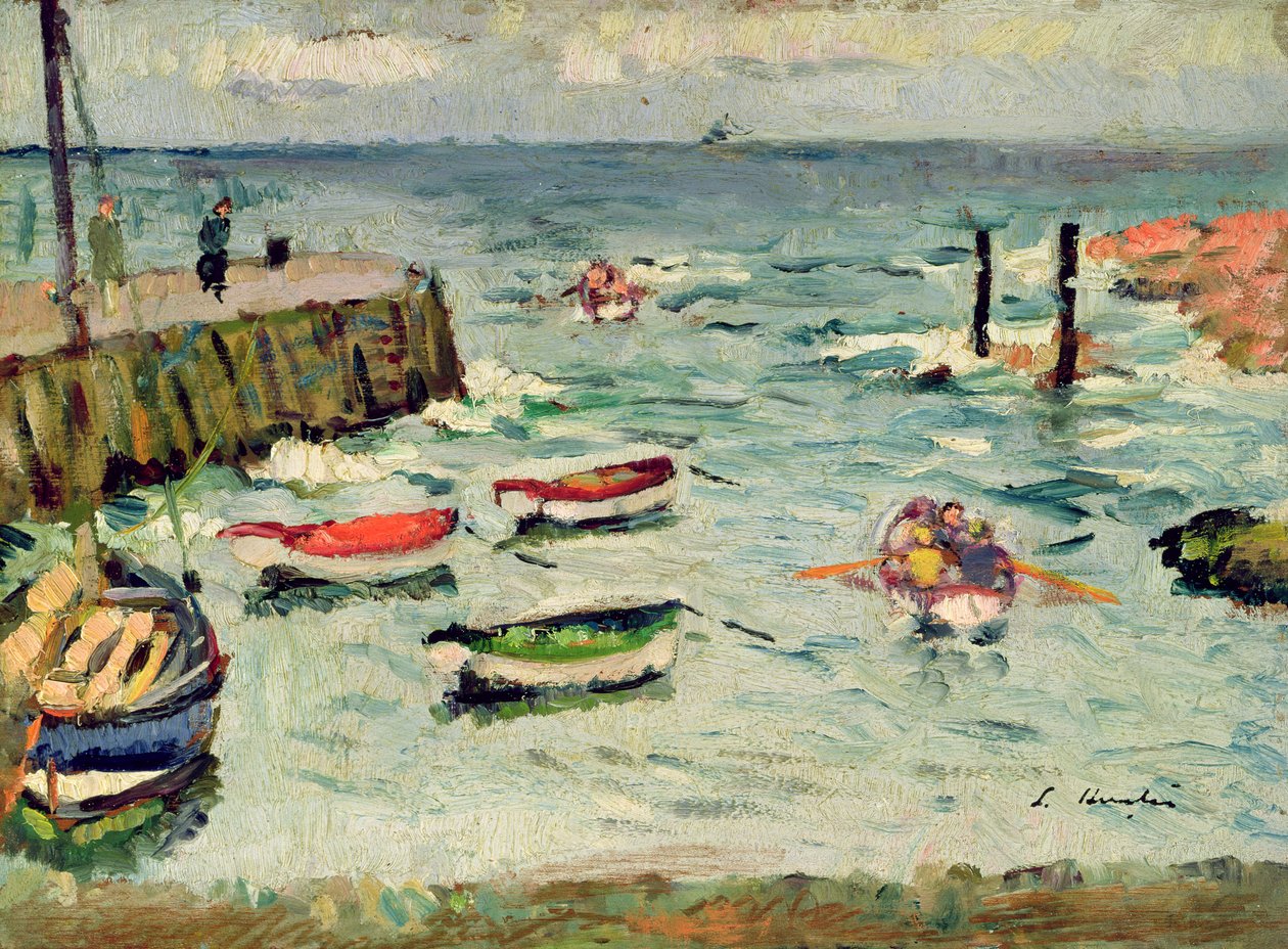 En sommerdag, Largo (olje på panel) av George Leslie Hunter