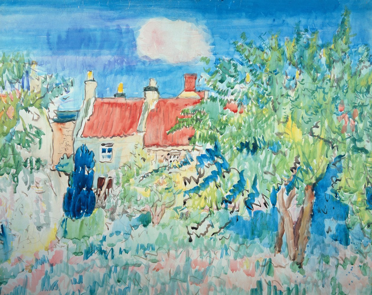 En solskinnsdag, Ceres, Fife av George Leslie Hunter