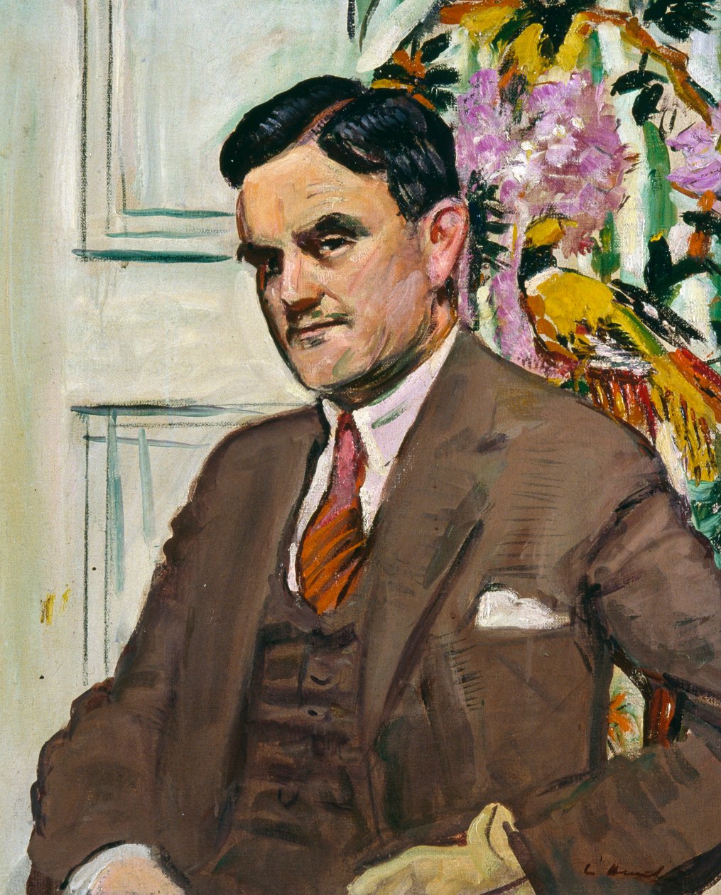 Dr Tom J Honeyman, direktør for Glasgow Art Galleries 1939-54, ca. 1930 (olje på lerret) av George Leslie Hunter