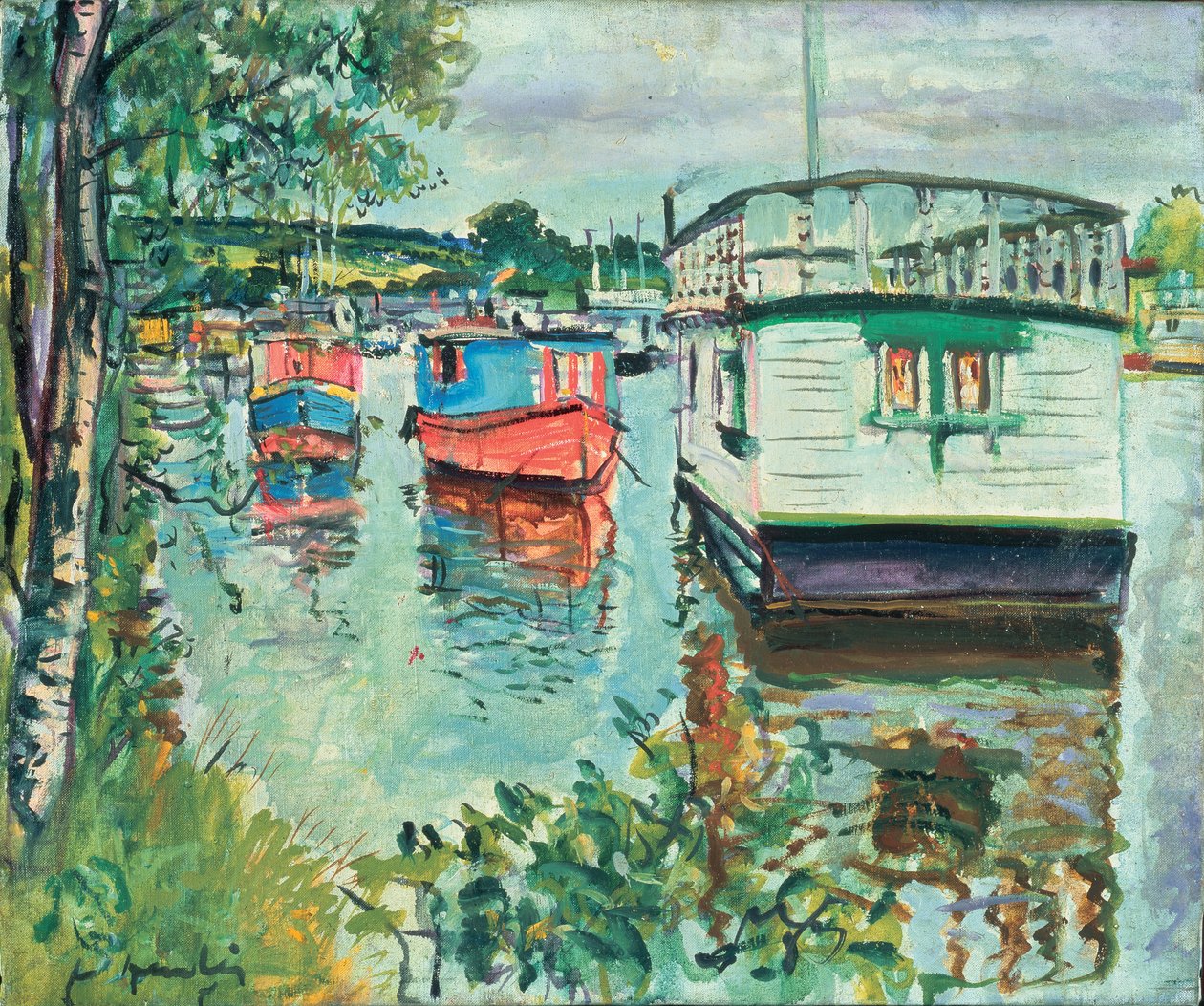 Husbåter, Loch Lomond av George Leslie Hunter