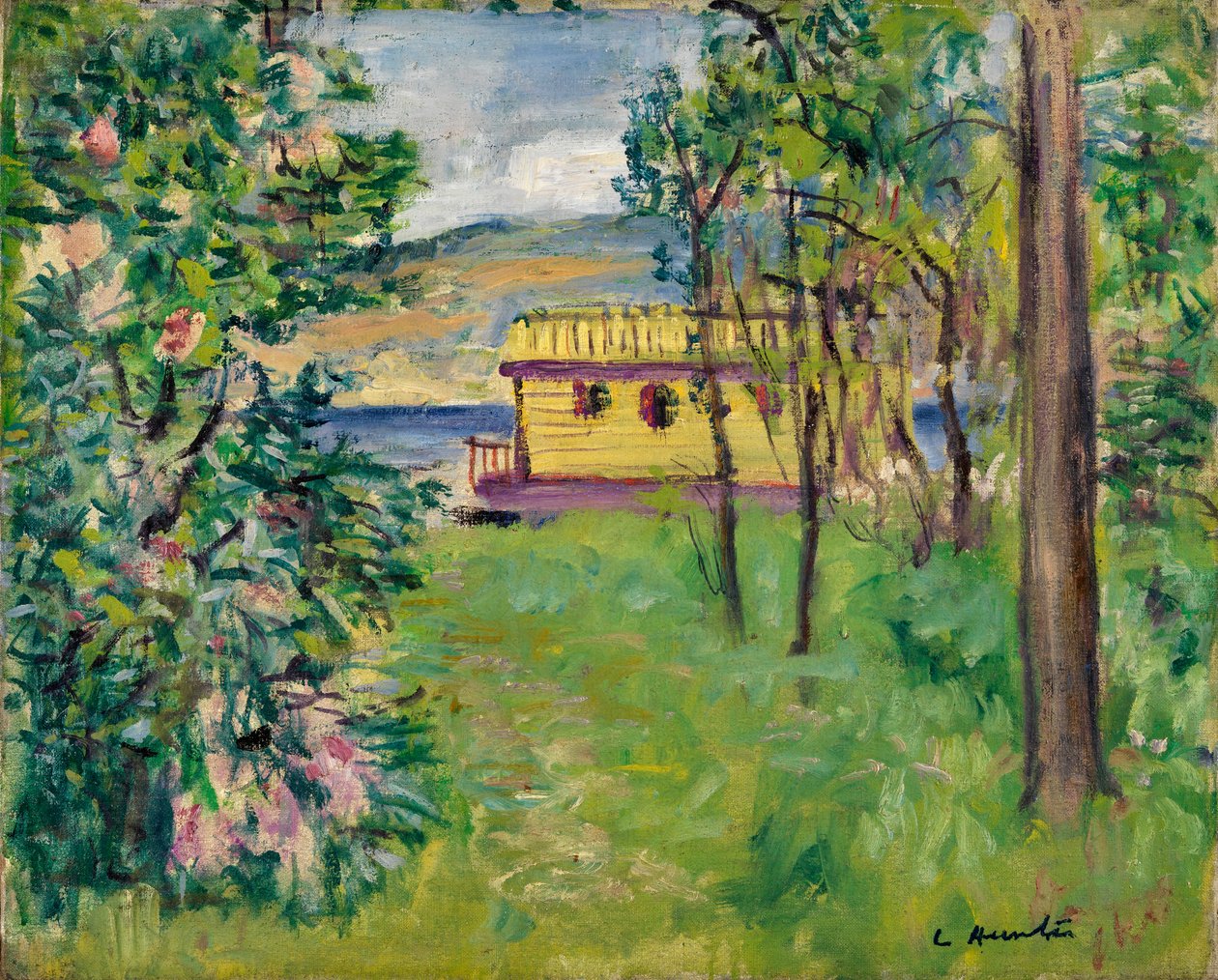 Husbåt, Loch Lomond, ca. 1924-31 (olje på lerret) av George Leslie Hunter