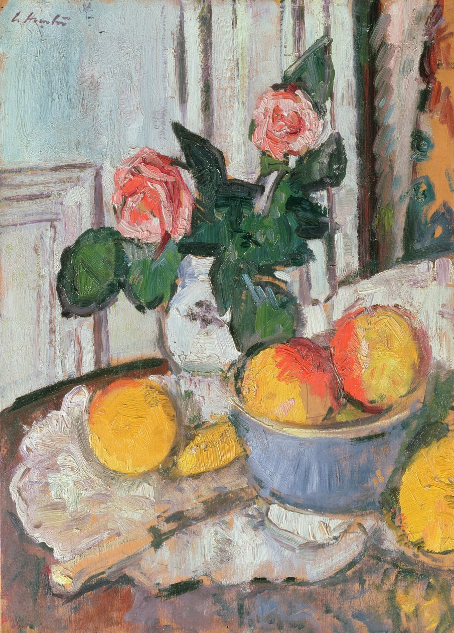 Roser og frukt av George Leslie Hunter