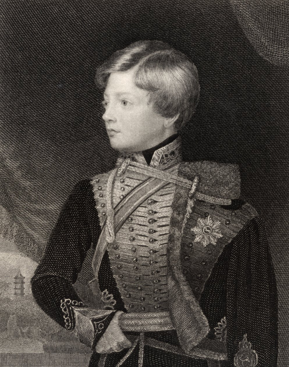 George V, konge av Hannover, gravert av T.A. Dean, fra 