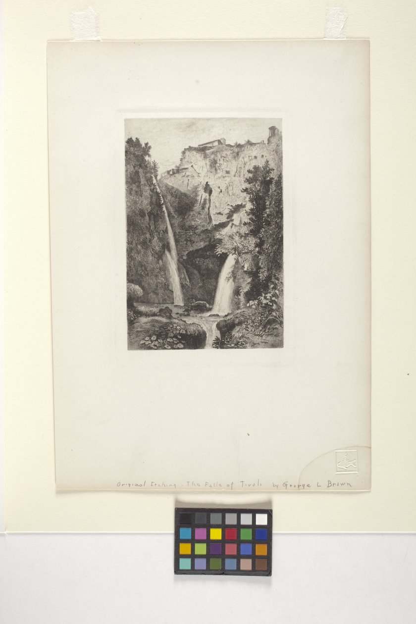 The Falls Of Tivoli (blekk) av George Loring Brown