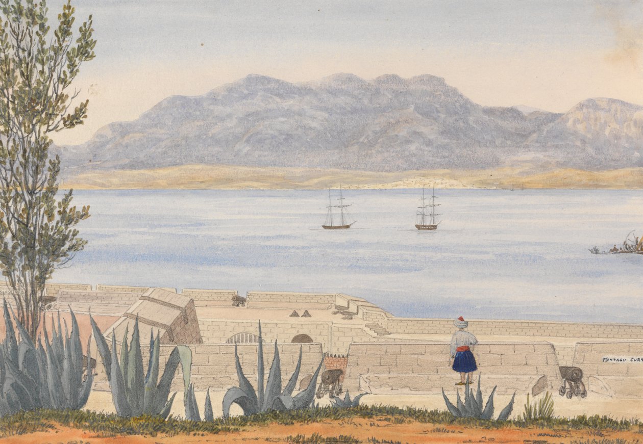 Algeciras fra Gibraltar av George Lothian Hall