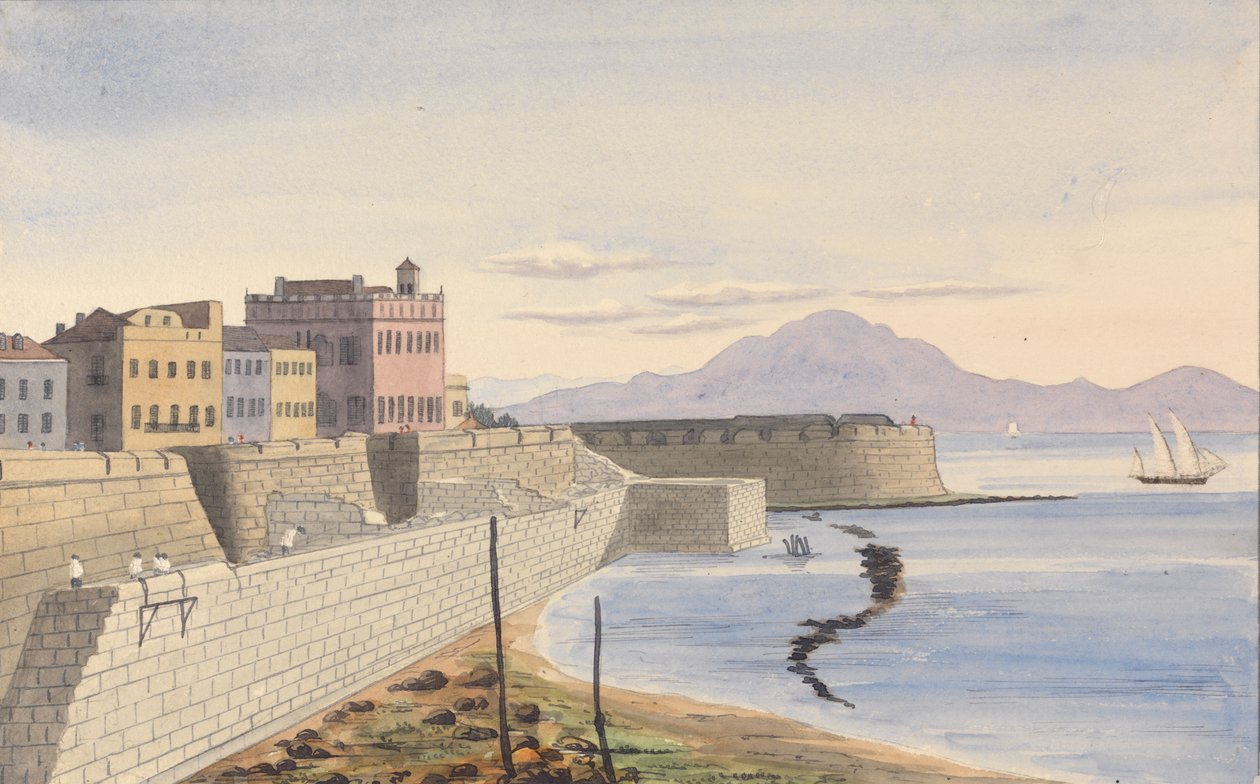 King's Bastion, Club House Hotel, Gibraltar av George Lothian Hall