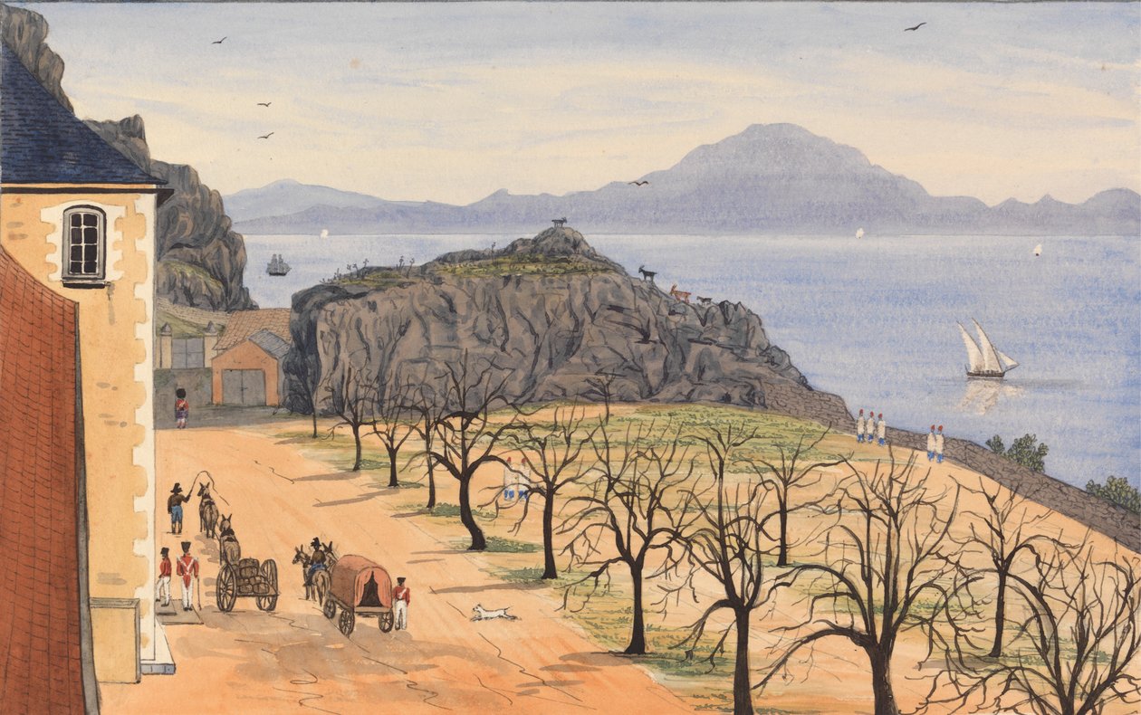 Afrikas fjell, fra sykehuset på Gilbraltar av George Lothian Hall