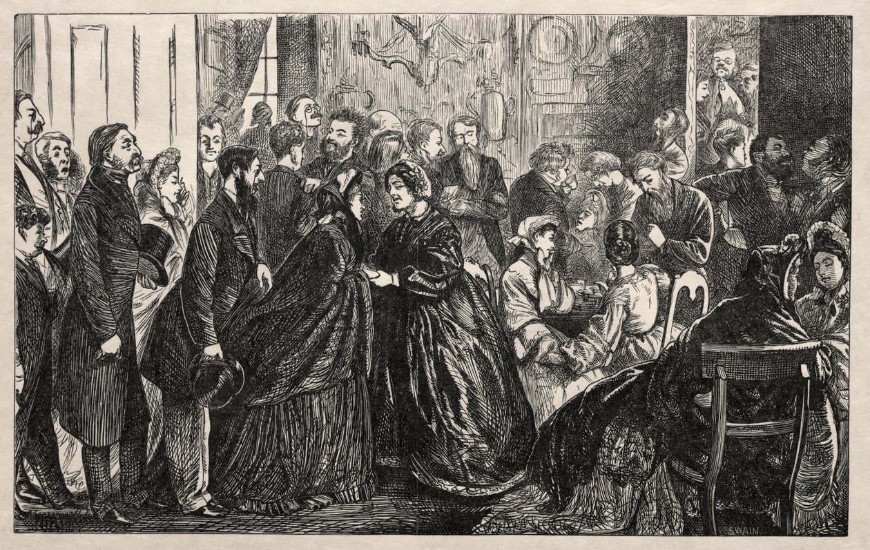 En Kettledrum i Mayfair, 1862. av George Louis Palmella Busson Du Maurier