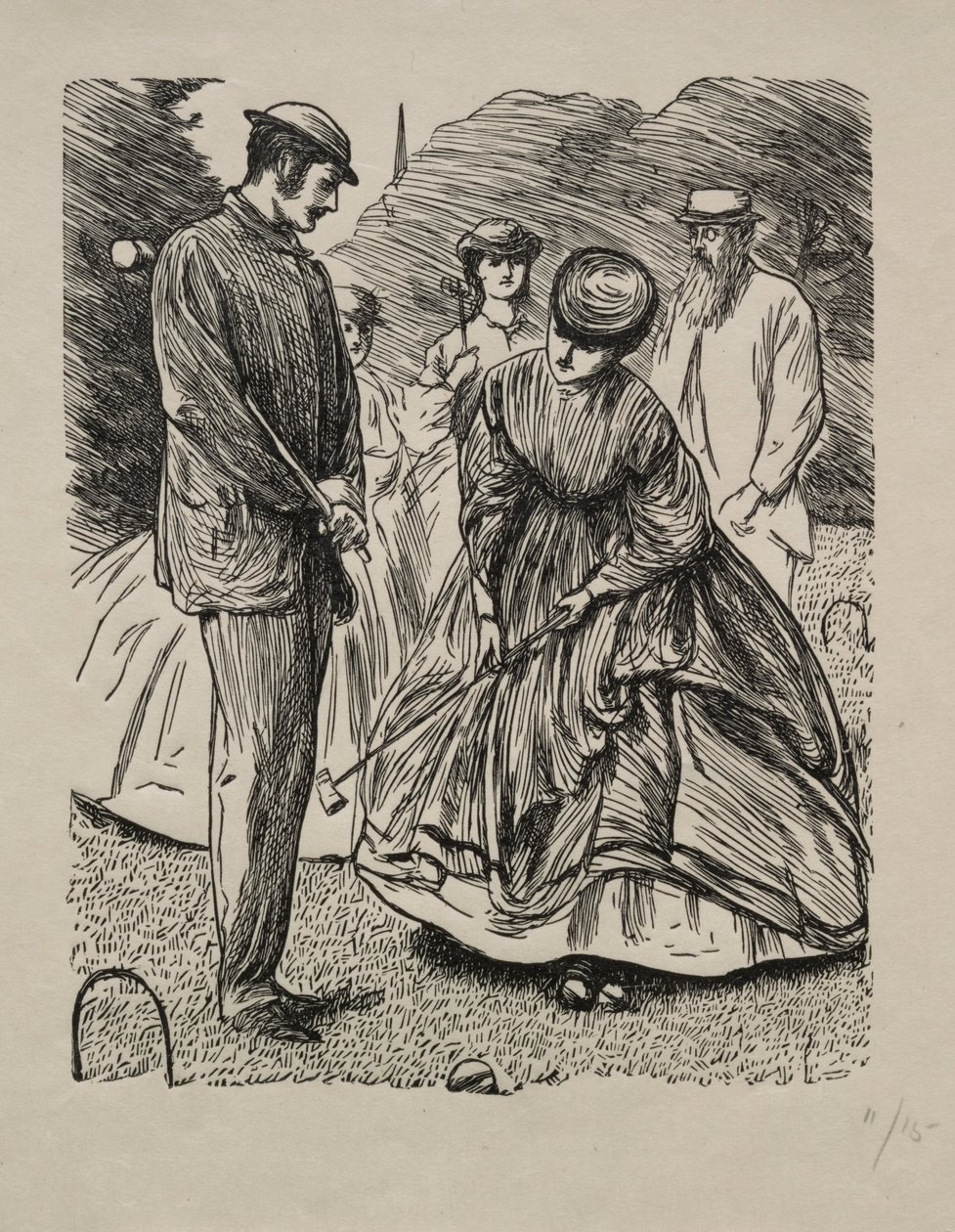 Hvordan ikke spille spillet, 1865. av George Louis Palmella Busson Du Maurier