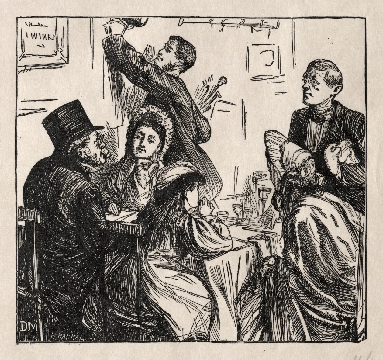 Forfriskninger - På den store utstillingen, 1862. av George Louis Palmella Busson Du Maurier