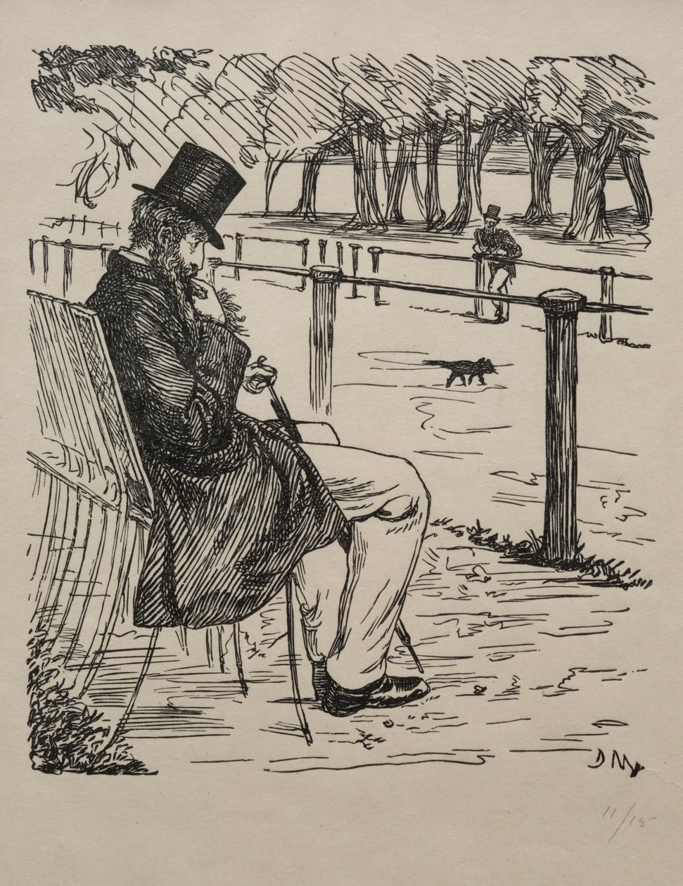 Den siste av baronene, 1855. av George Louis Palmella Busson Du Maurier