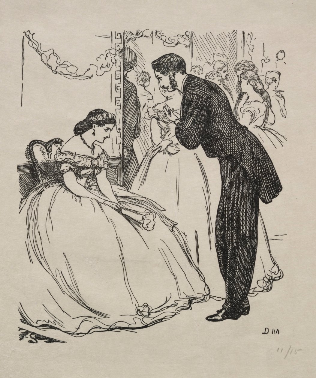 The Song of the Disconsolate One, 1863. av George Louis Palmella Busson Du Maurier