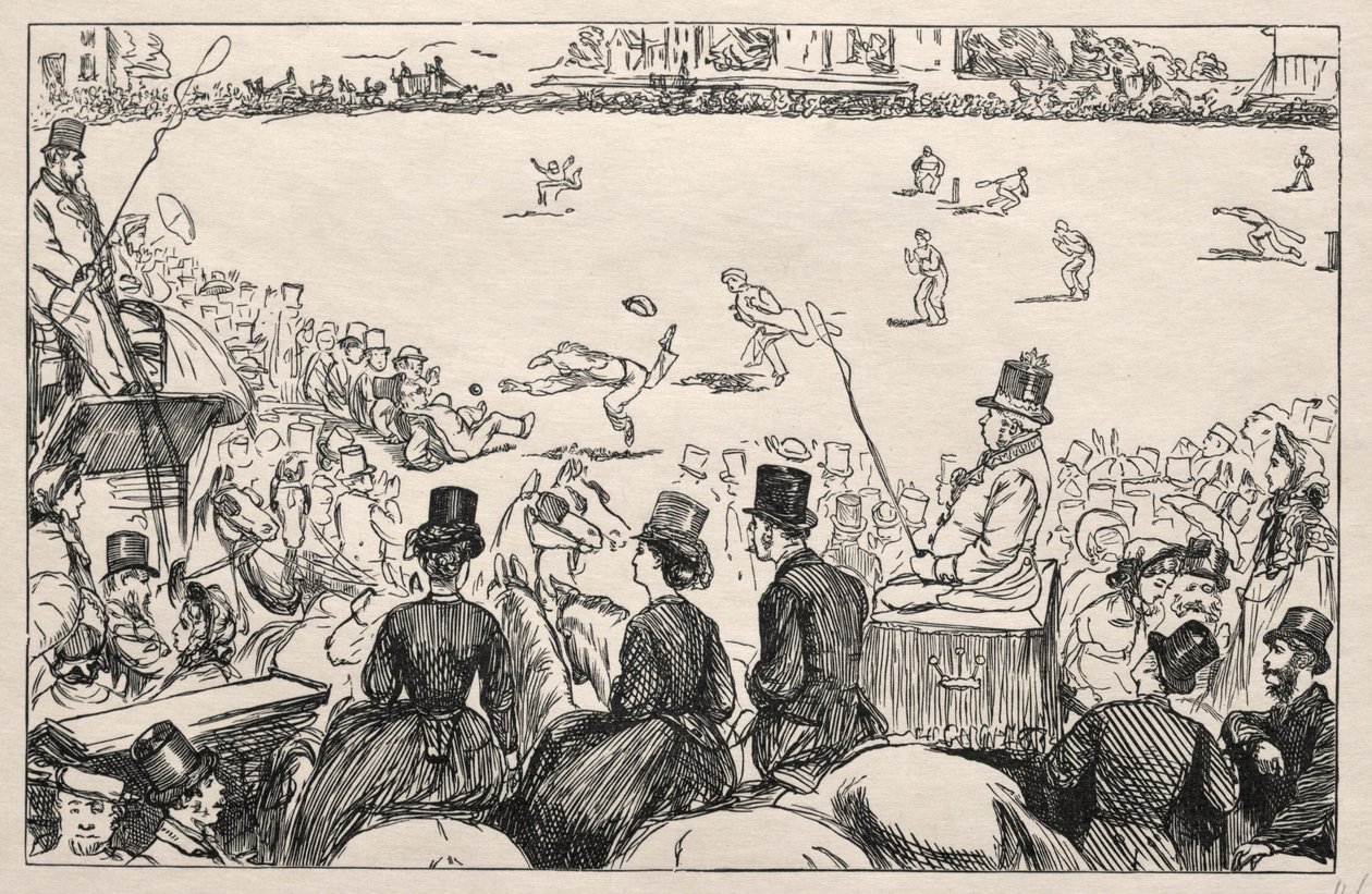 University Cricket Match at Lords, 1862. av George Louis Palmella Busson Du Maurier