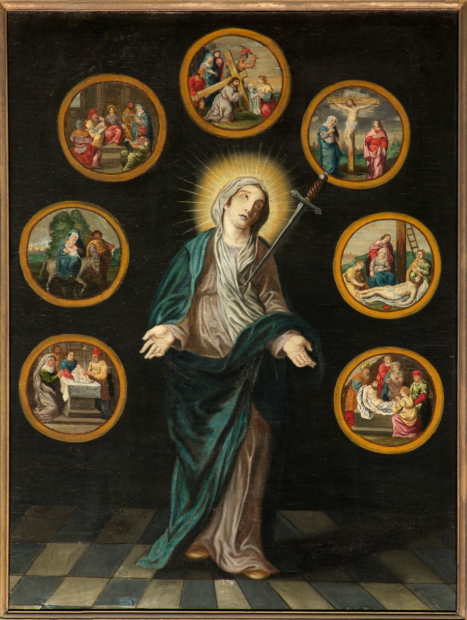Sognekirke (Sognekirken Vår Frue). Interiør. maleri. av Bartolome Esteban and studio Murillo