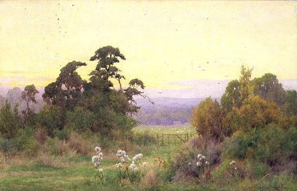Beeding Hill fra Steyning, Sussex av George Marks