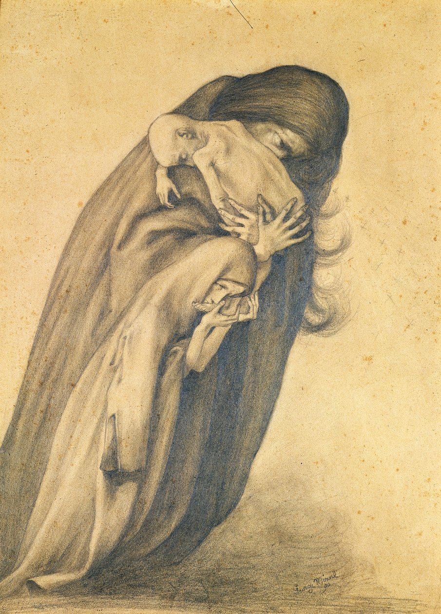 Den sørgende mor, 1890 av George Minne Baron