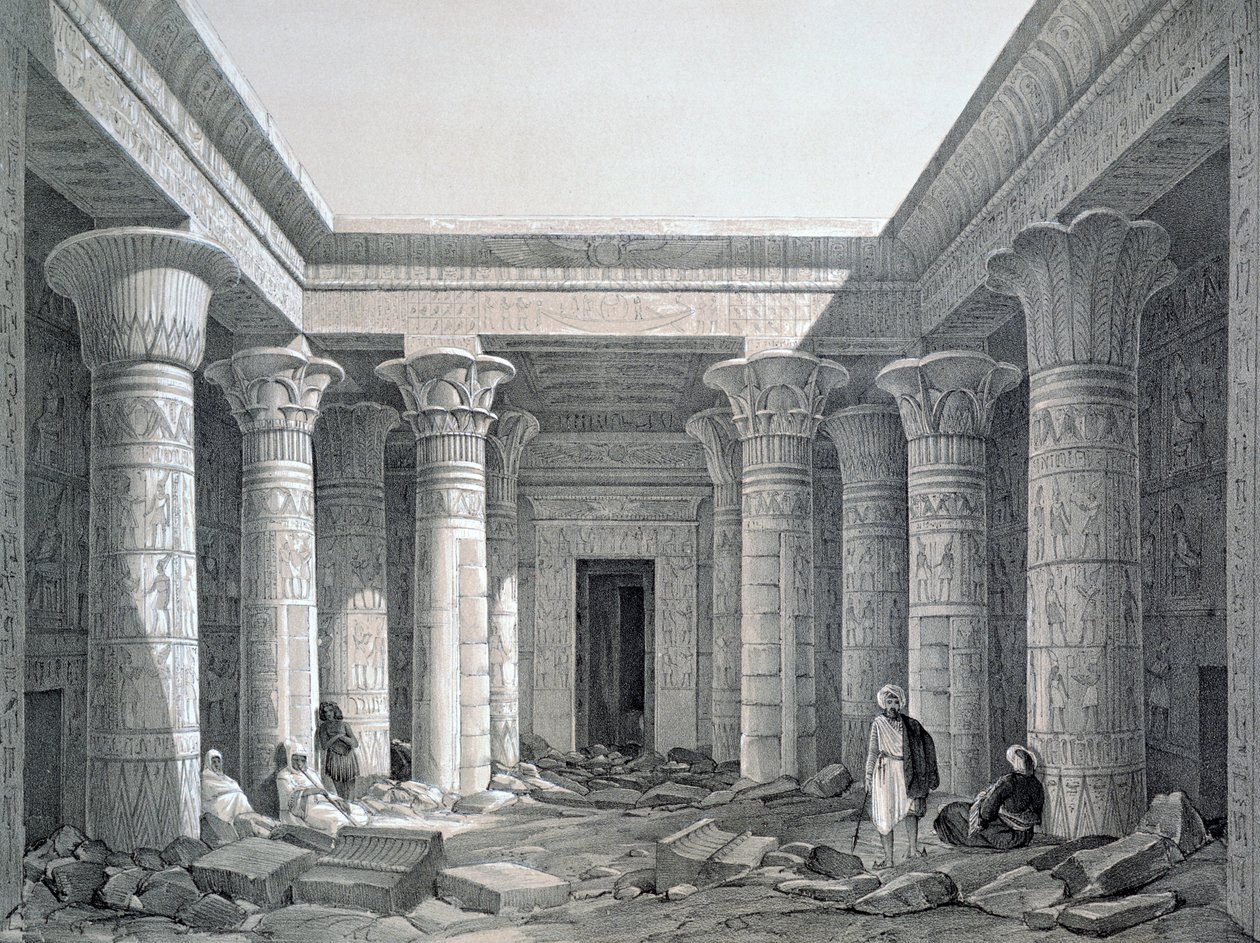Court of the Great Temple, Philae, Egypt, 1843 av George Moore