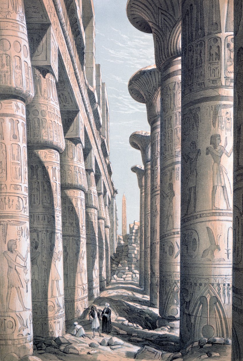 Great Temple, Karnak, Egypt, 1800-tallet av George Moore