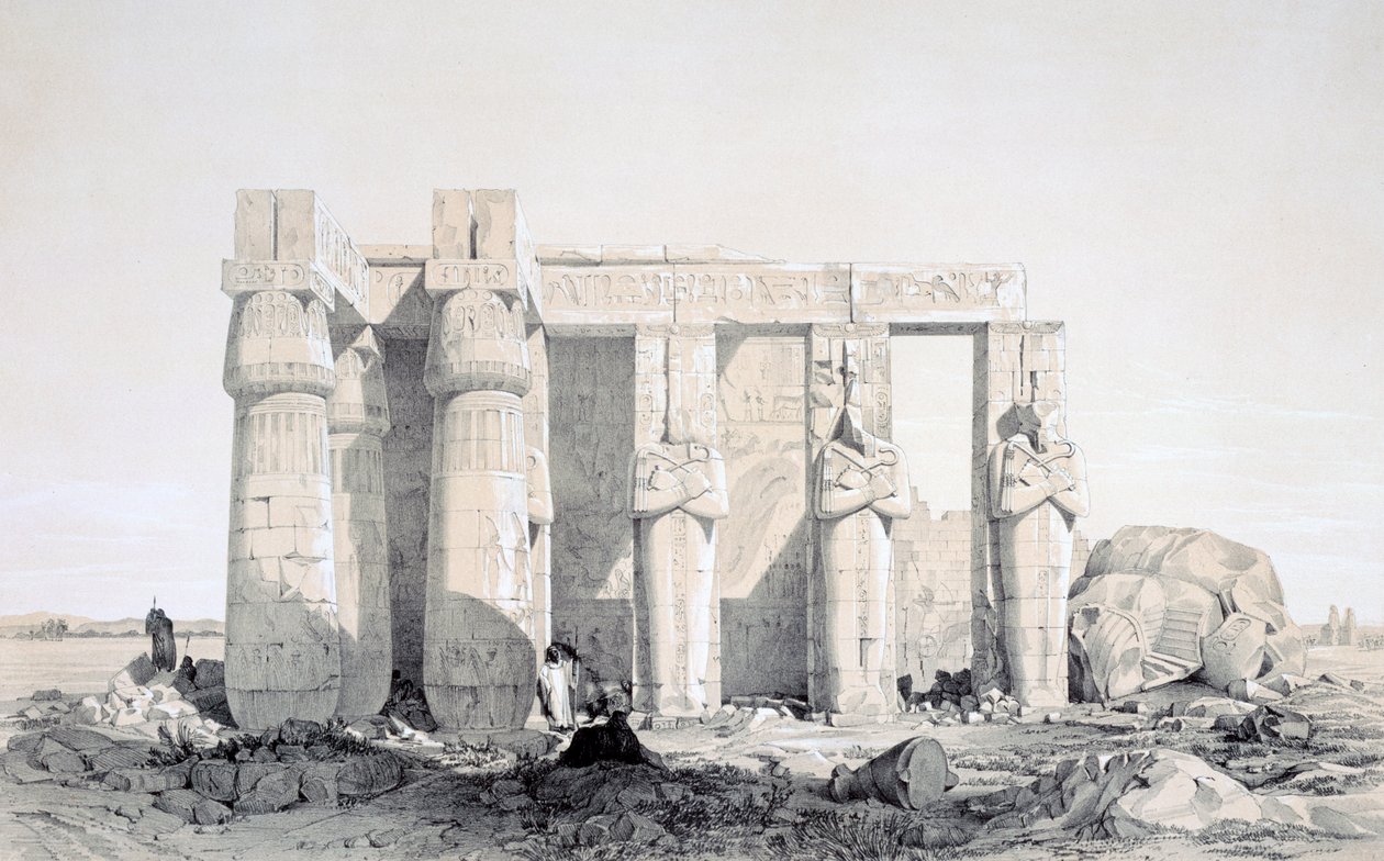 Ramseion, Luxor, Egypt, 1800-tallet av George Moore