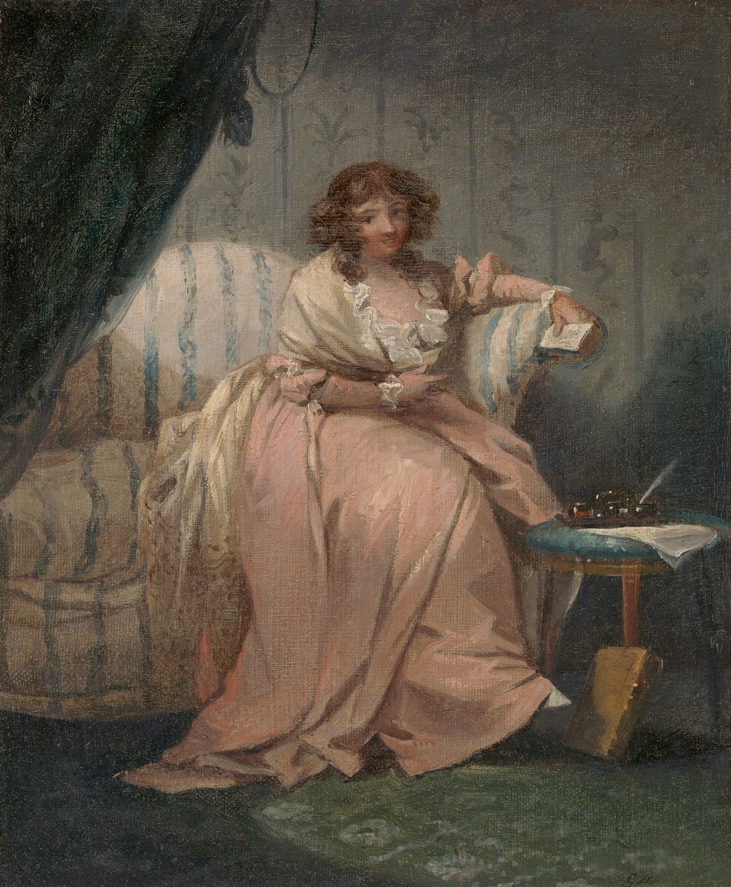 En kvinne kalt Anne, kunstnerens kone av George Morland