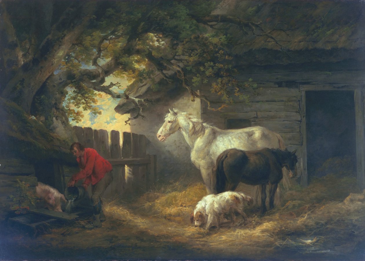Et gårdstun, 1792 av George Morland