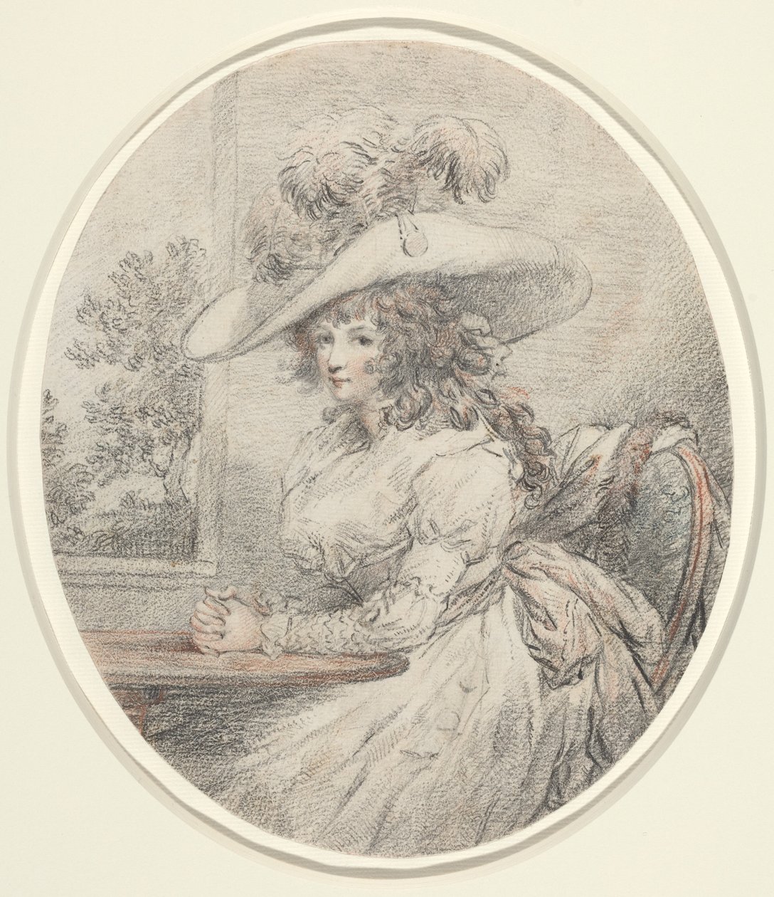 Anne Ward Morland, ca. 1786 (grafitt) av George Morland
