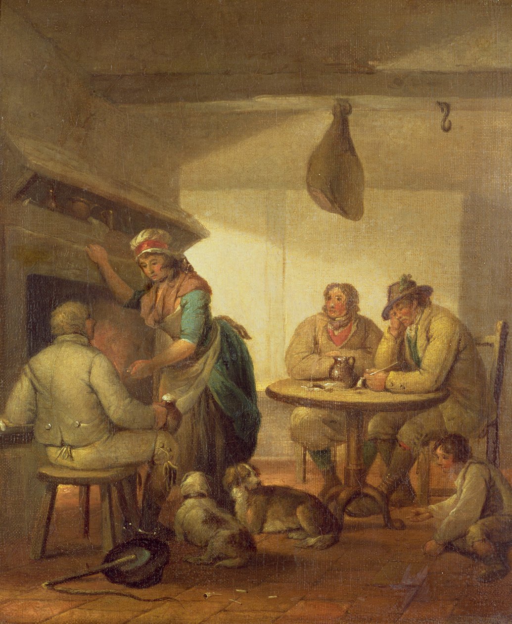 Country Folk By An Inn Fire, 1796 av George Morland