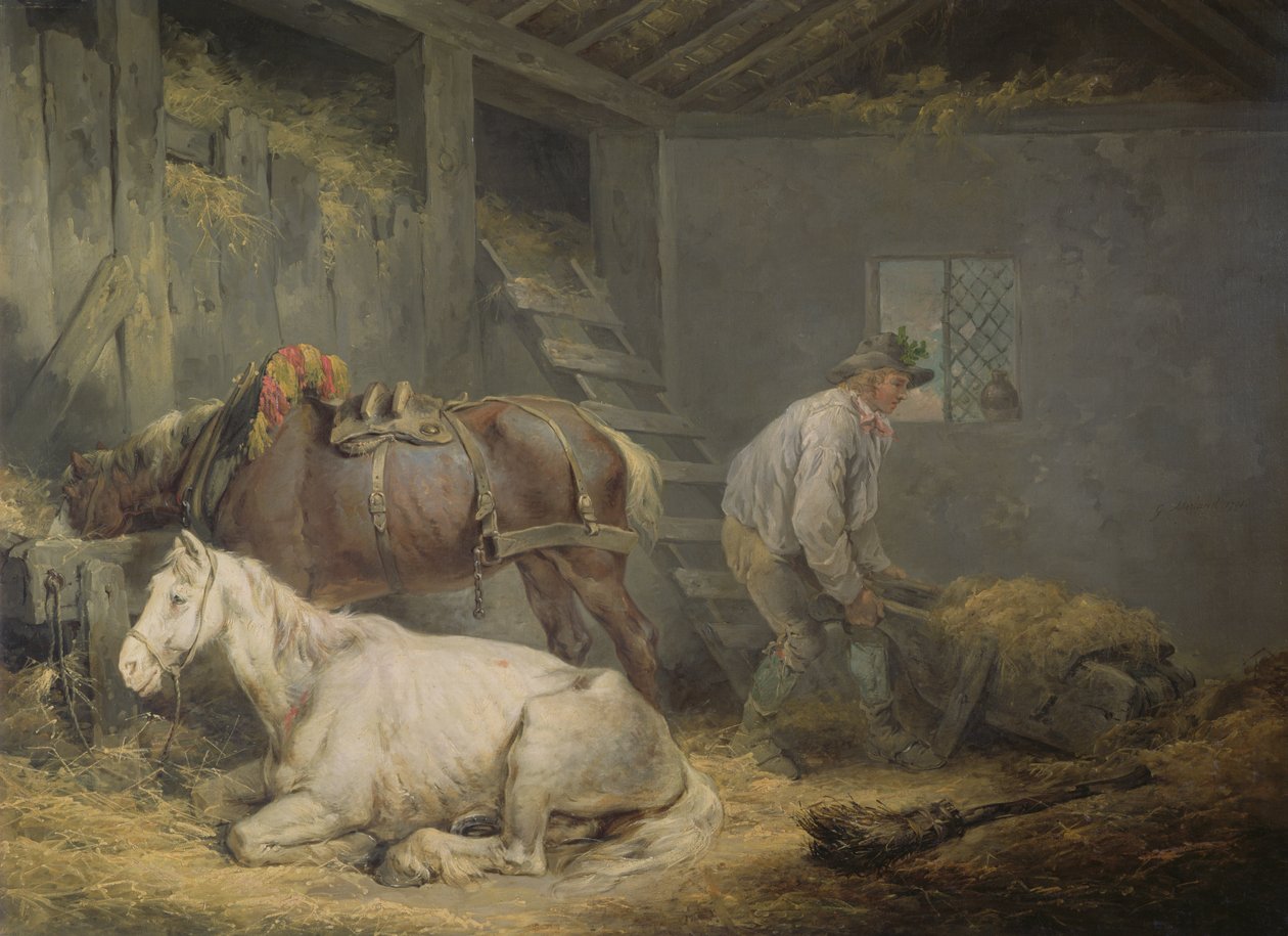 Hester i en stall, 1791 av George Morland