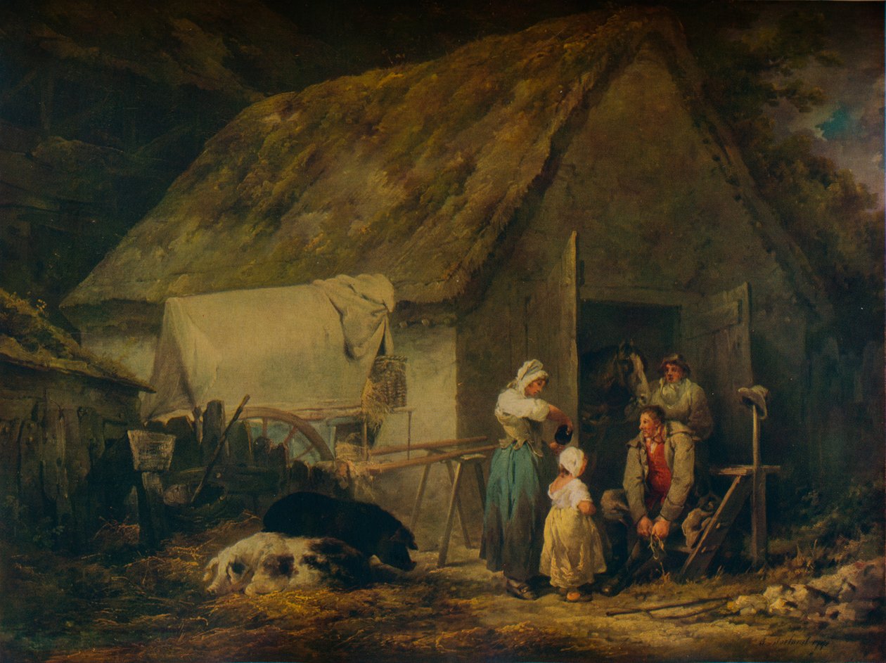 Morgen, Higglers forbereder seg til markedet, 1791 av George Morland