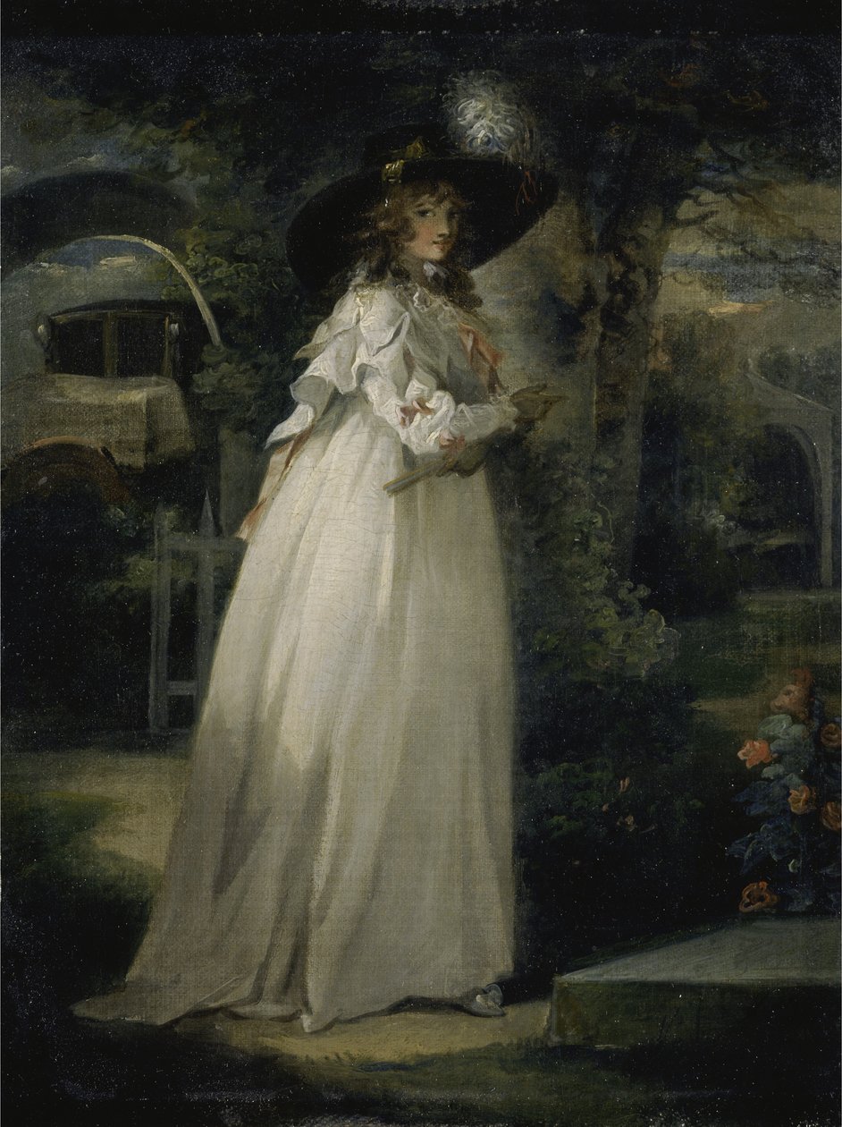 Portrait of a Girl in a Garden, ca. 1786-88 (olje på lerret) av George Morland