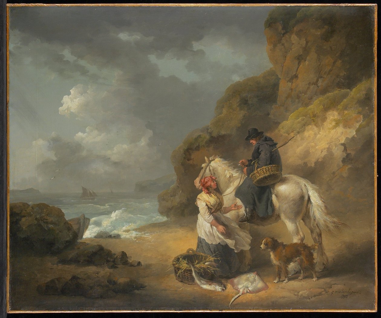Salg av fisk av George Morland