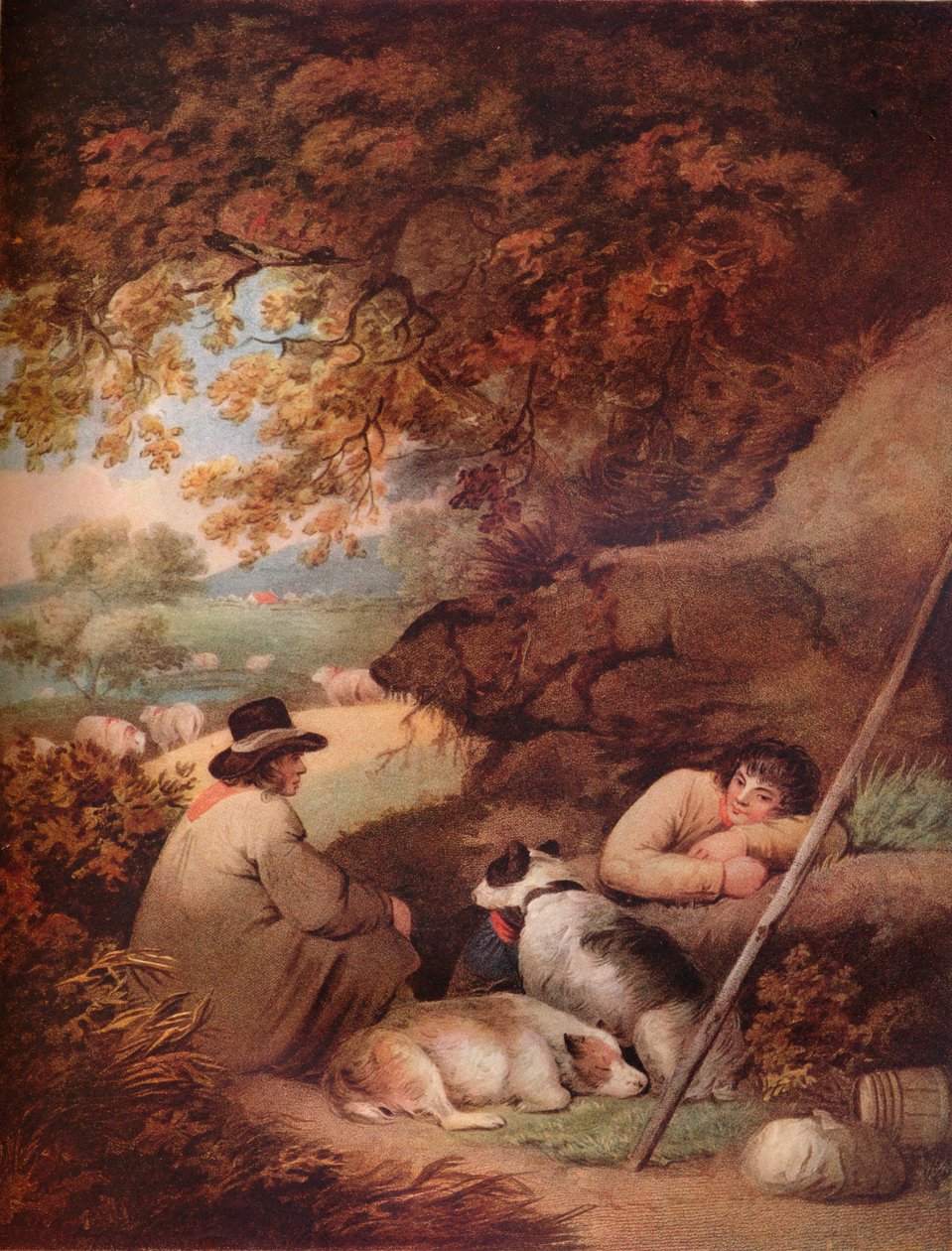 Shepherds Reposing, c1700-tallet, 1919 av George Morland
