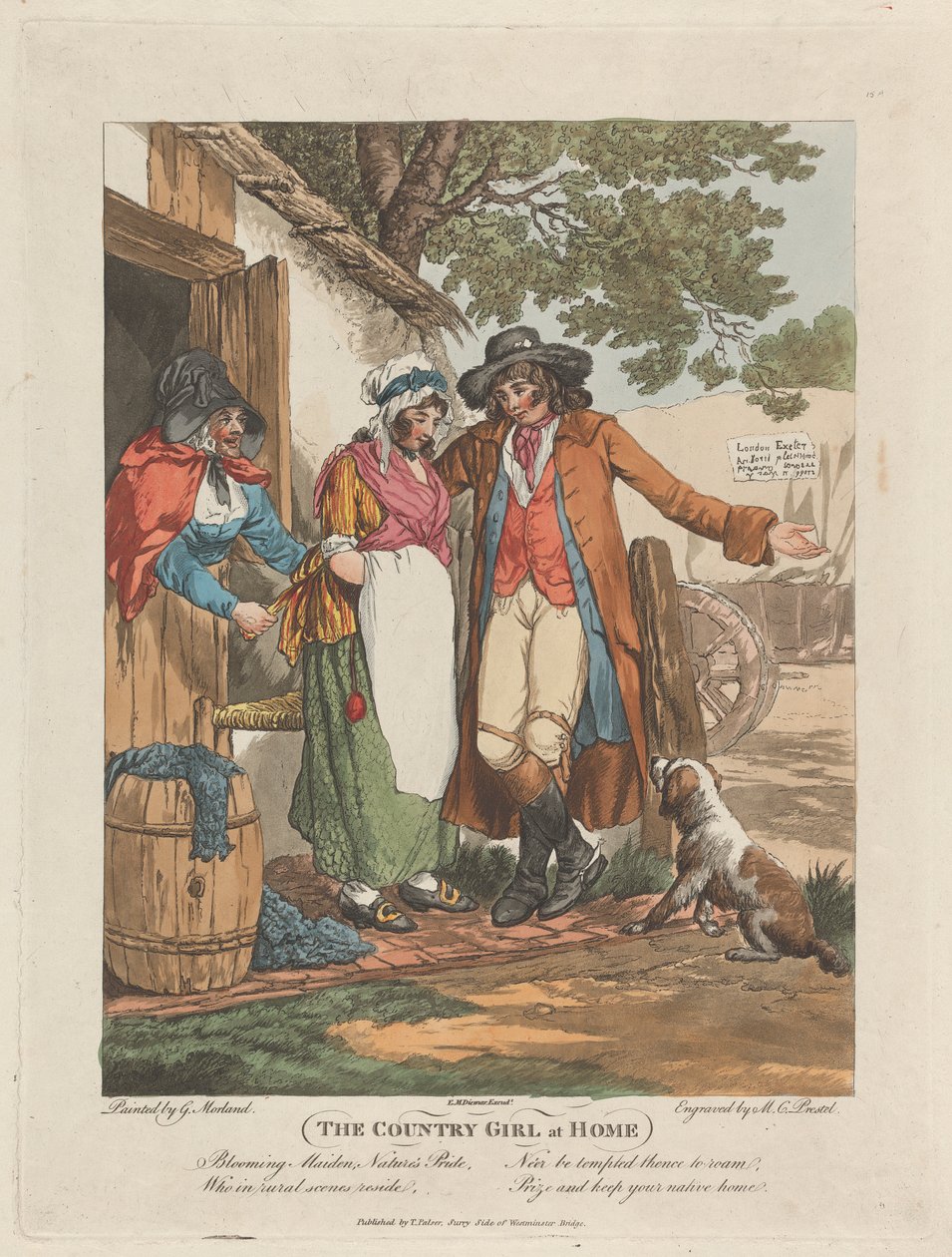 Landsjenta hjemme av George Morland