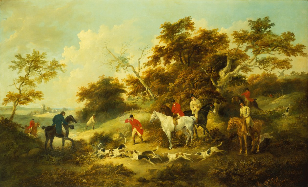 The Death of the Fox (olje på lerret) av George Morland