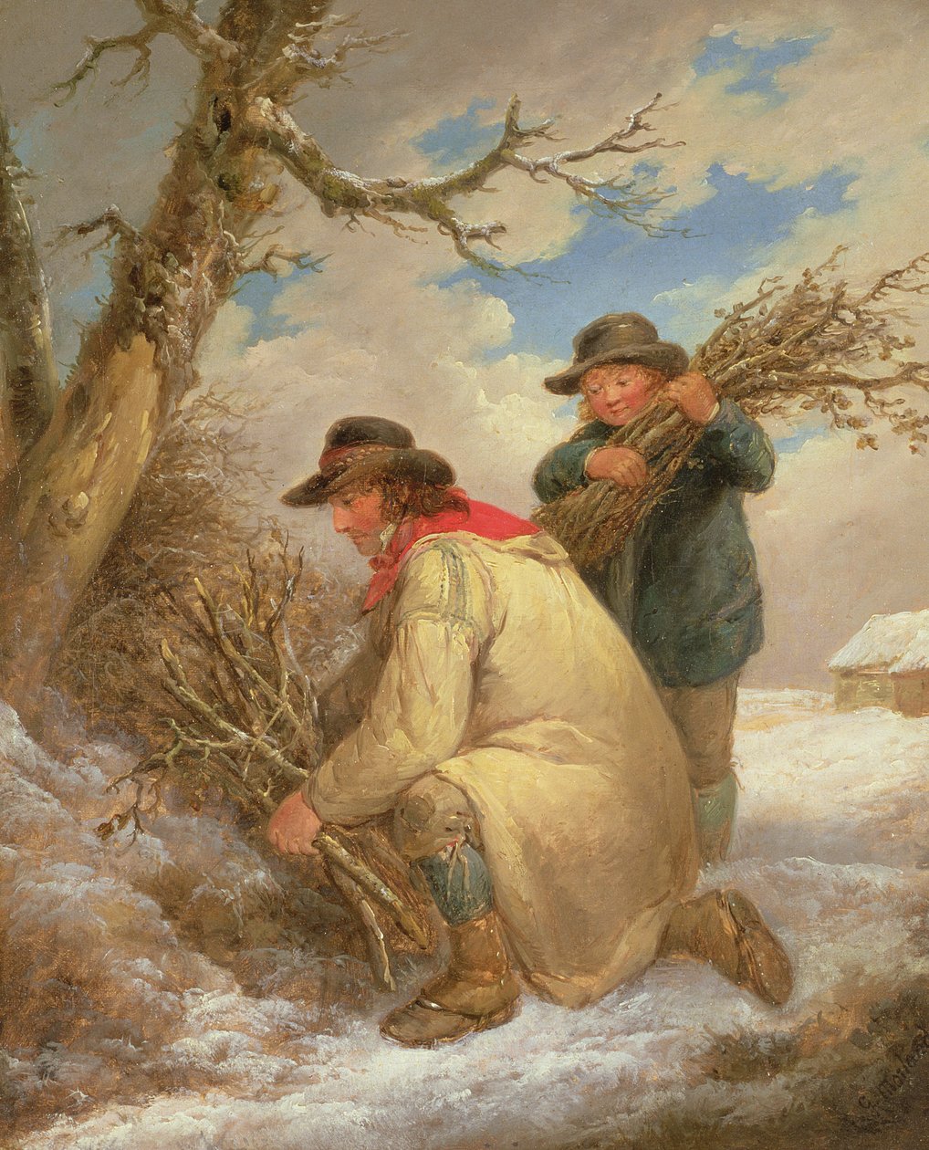 Kvistsamlere i snøen av George Morland