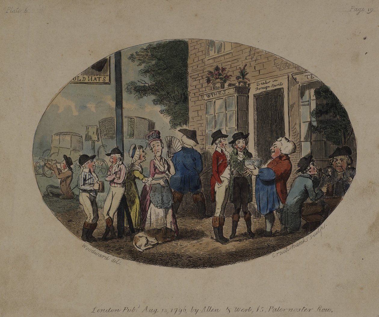 Old Hats Tavern, Uxbridge, 1796 av George Moutard Woodward