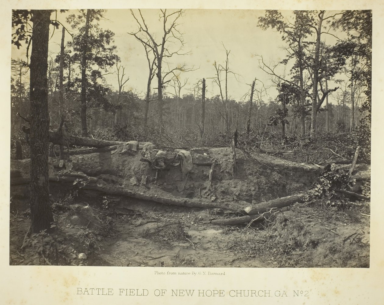 Battle Field of New Hope Church, GA, nr. 2, 1866. av George N. Barnard