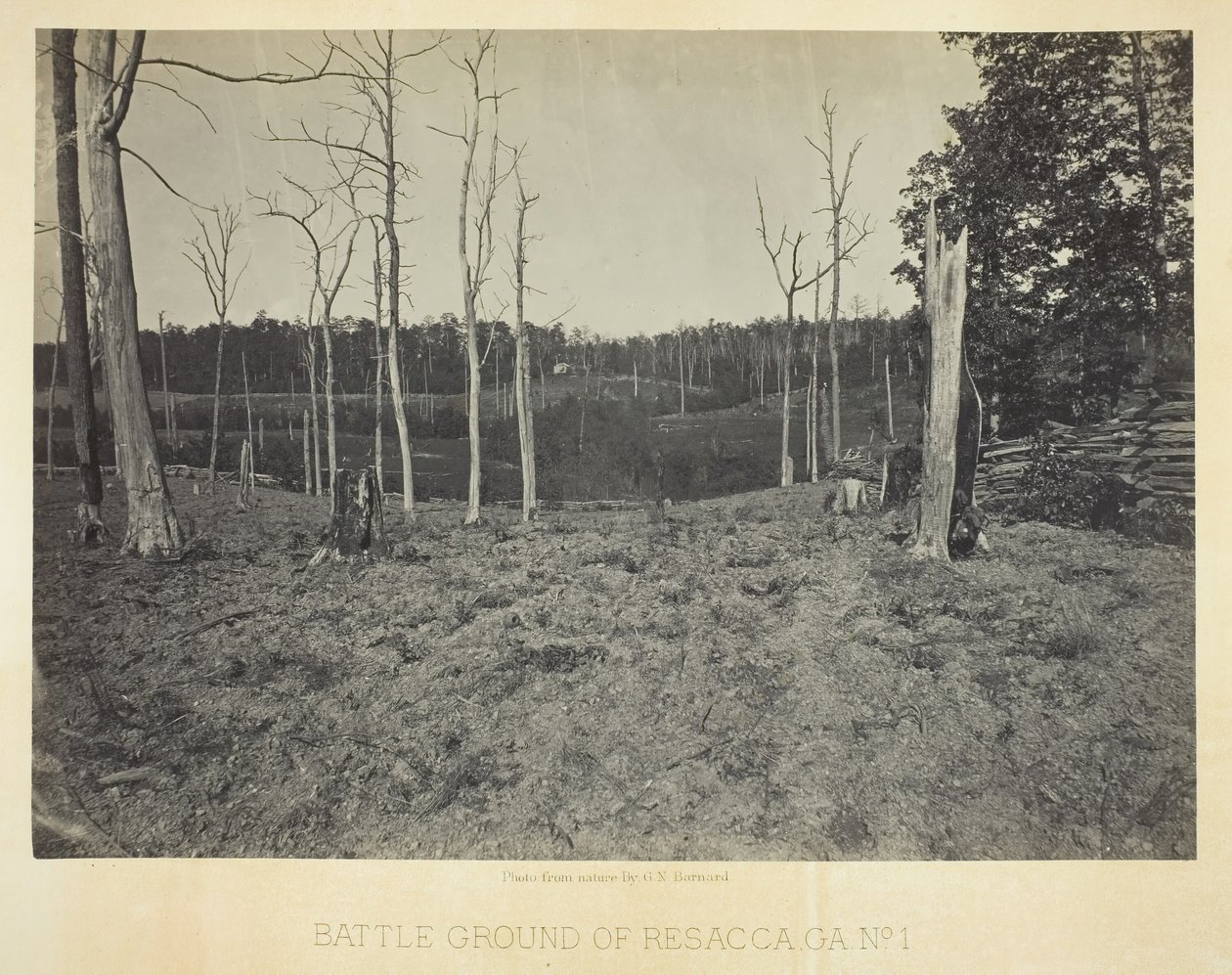 Battle Ground of Resacca, GA, nr. 1, 1866. av George N. Barnard
