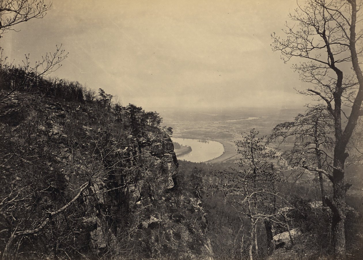 Chattanooga-dalen fra Lookout Mountain, nr. 2 av George N. Barnard