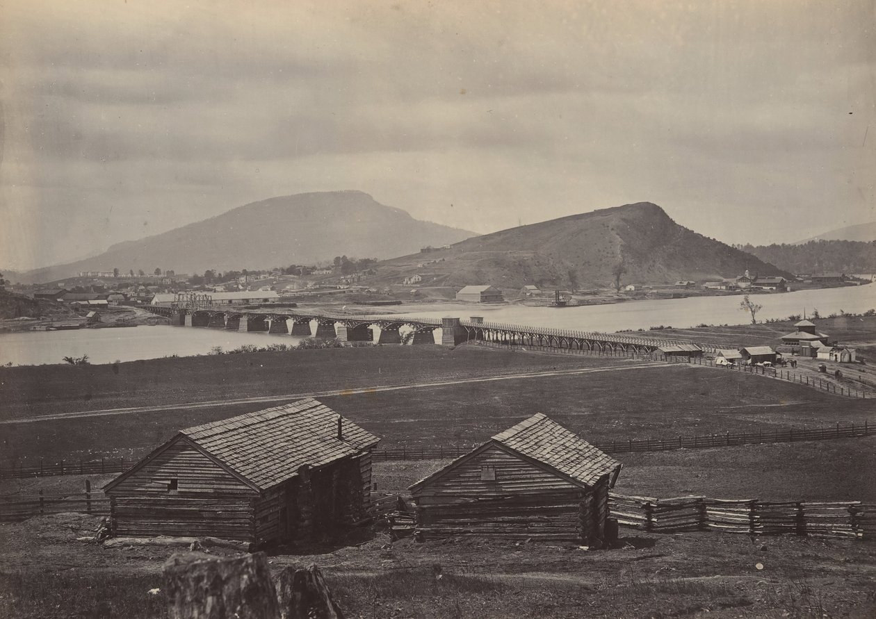 Chattanooga fra nord, 1860-årene. av George N. Barnard