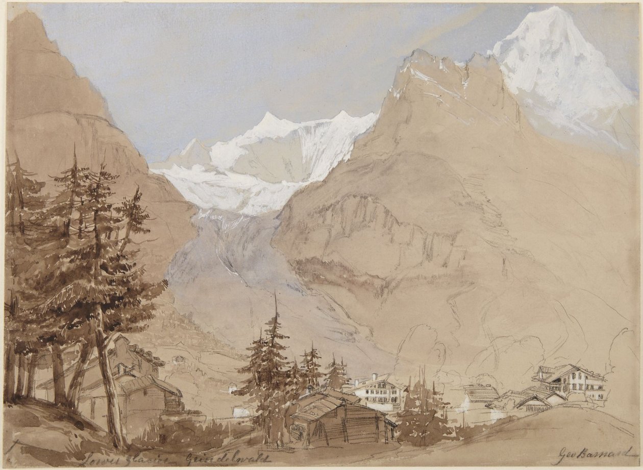 Nedre isbre, Grindelwald av George N. Barnard