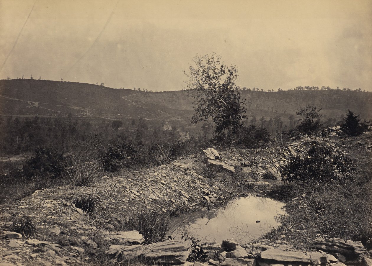 Mission Ridge fra Orchard Knob av George N. Barnard