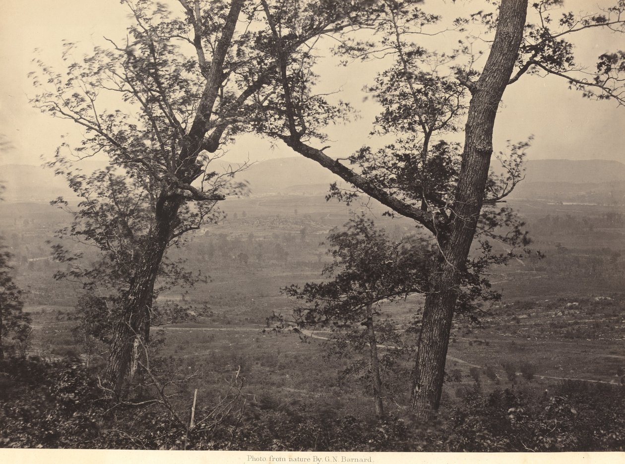 Orchard Knob fra Mission Ridge av George N. Barnard